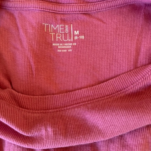 *TIME AND TRU* Pink Fashion Long Sleeve Top Size Medium (8-10) - Picture 6 of 8